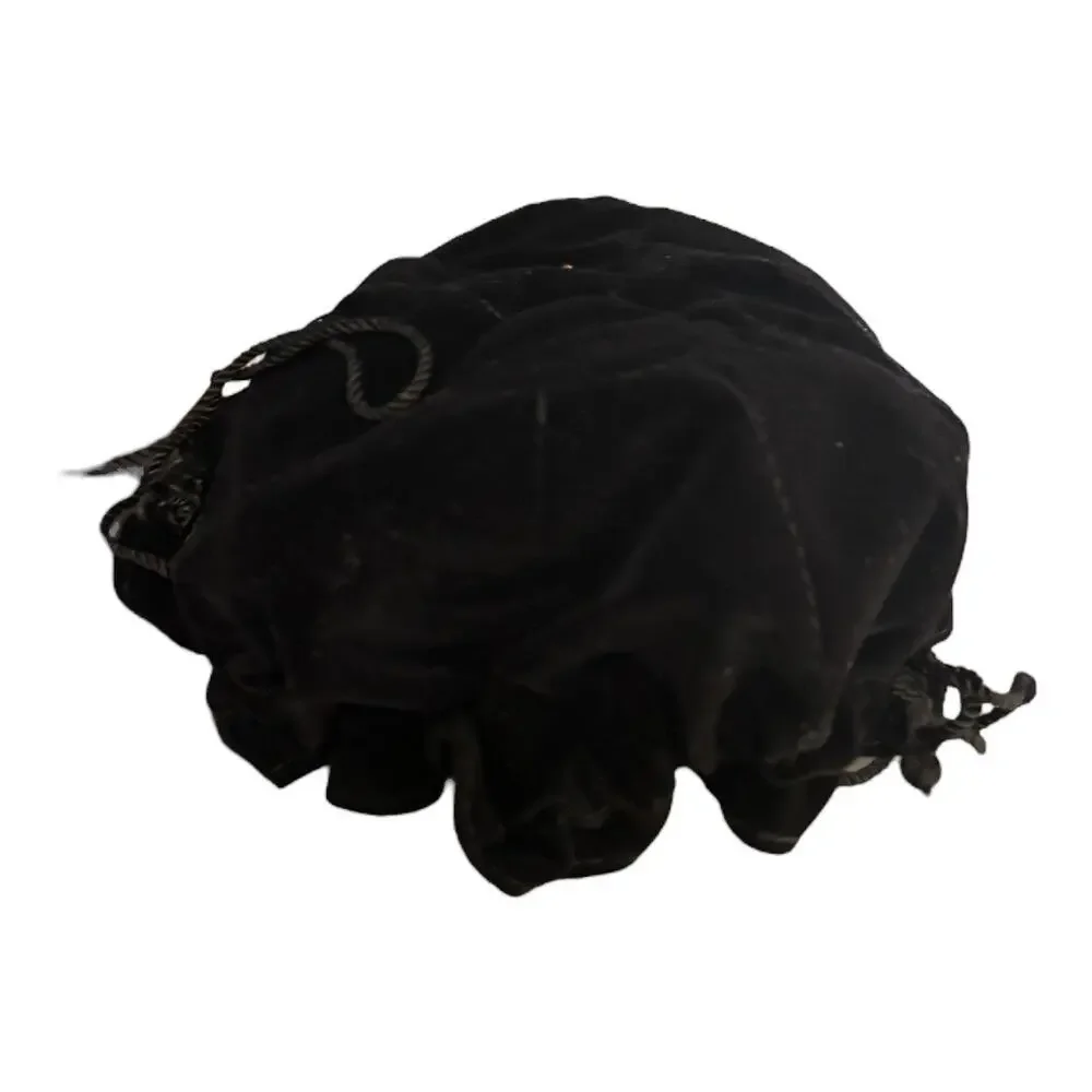 Round Velvet Jewelry Bag Pouch with Pockets